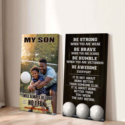Baseball- My Son Be Strong When You Are Weak Be Awesome Everyday Set 2 Canvas Wall Art From Dad To Son