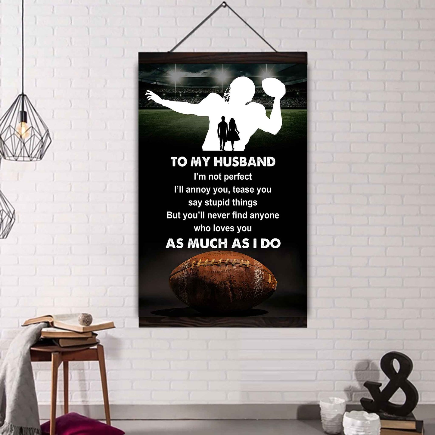 sport poster canvas to my husband i am not perfect gift for husband loving gift