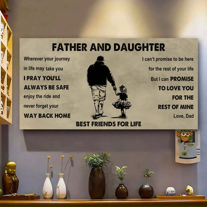 DRB VGT Father And Son Best Friends For Life - Ver 2 Never Forget Your Way Back Home Poster Canvas Gift For Son From Father