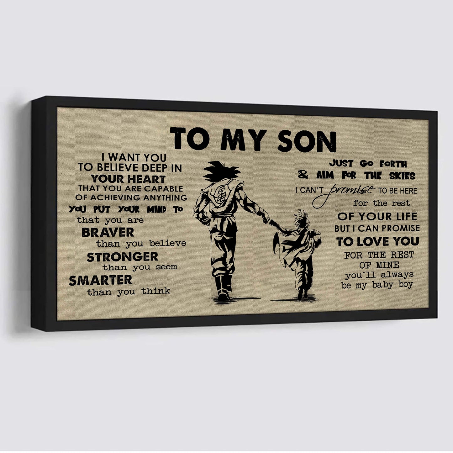 vgt to my son- i want you to believe- canvas poster