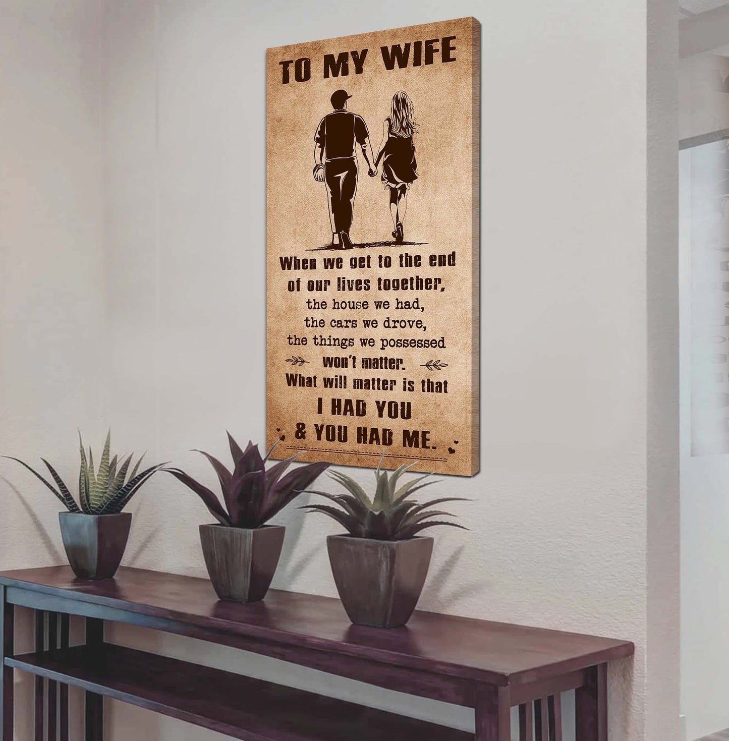 sport - i had you and you had me wife and husband - vertical poster canvas, gift for your darling