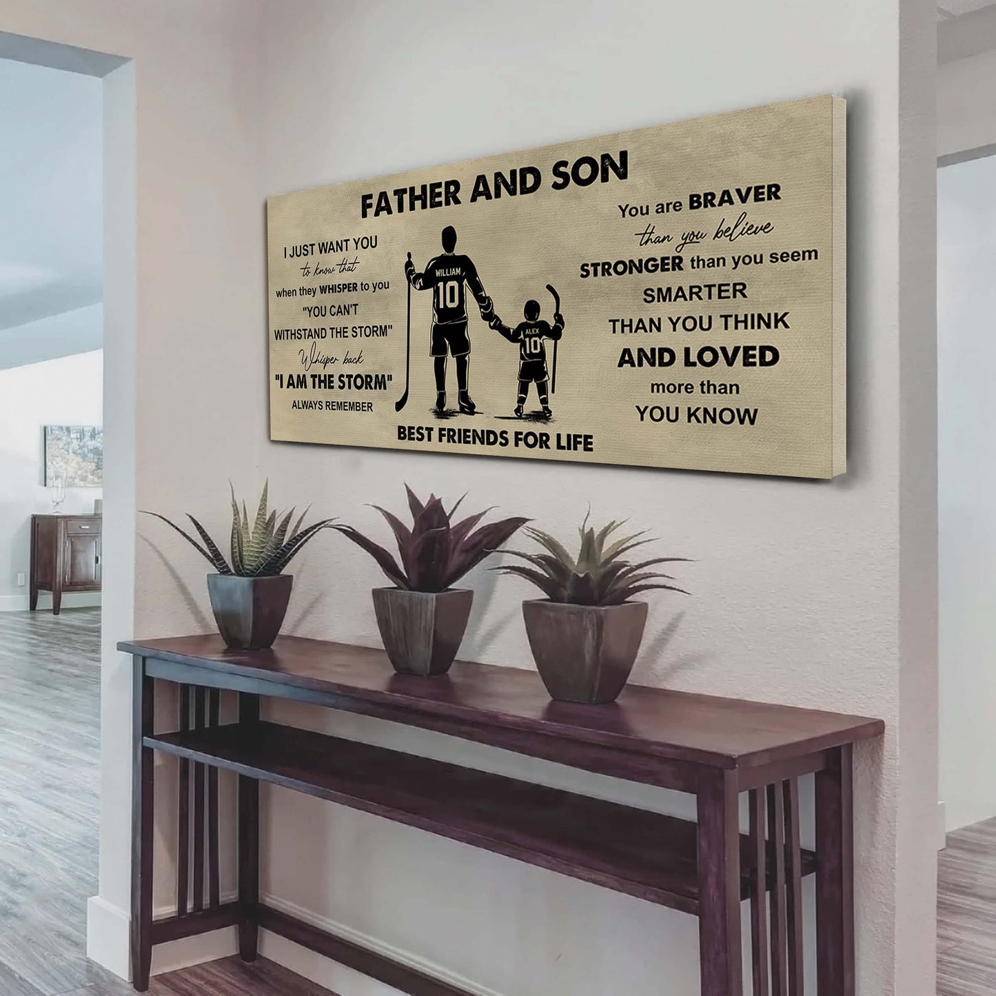 family father and son best friends for life - never forget your way back home poster canvas gift for son from father