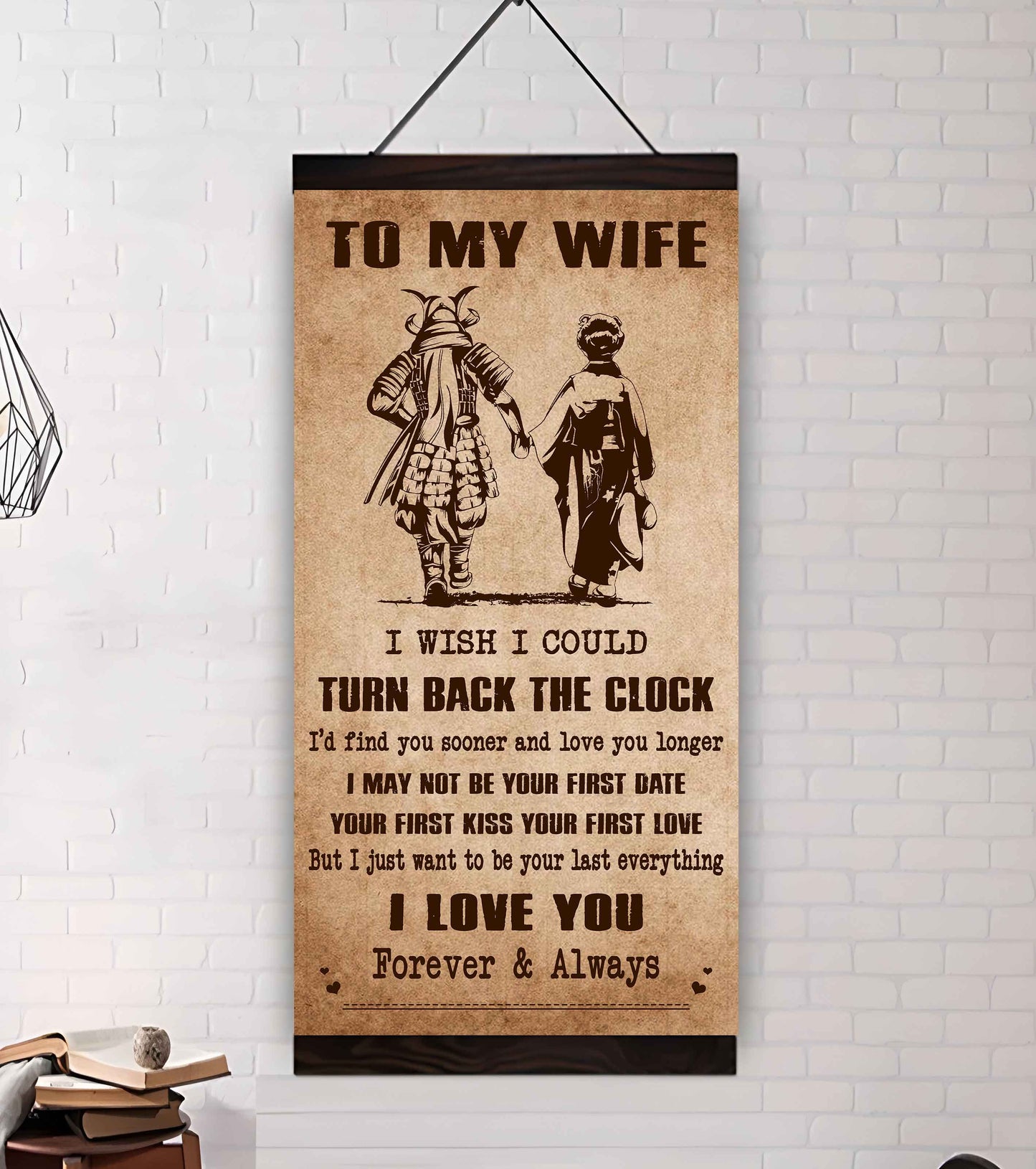 drb vgt- poster canvas to my wife i wish i could turn back the clock - i love you forever and always gift for your wife