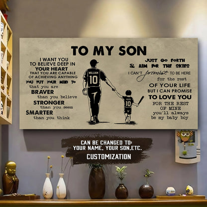 HOCKEY TO MY SON- I WANT YOU TO BELIEVE- CANVAS POSTER