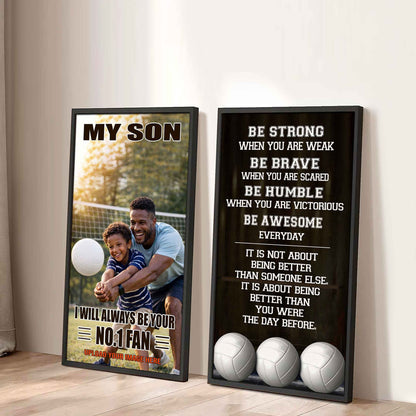 Baseball- My Son Be Strong When You Are Weak Be Awesome Everyday Set 2 Canvas Wall Art From Dad To Son