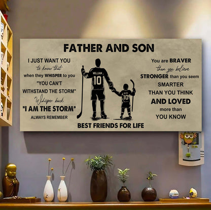 Basketball Father And Son Best Friends For Life - I Am The Storm Poster Canvas Gift For Son From Father