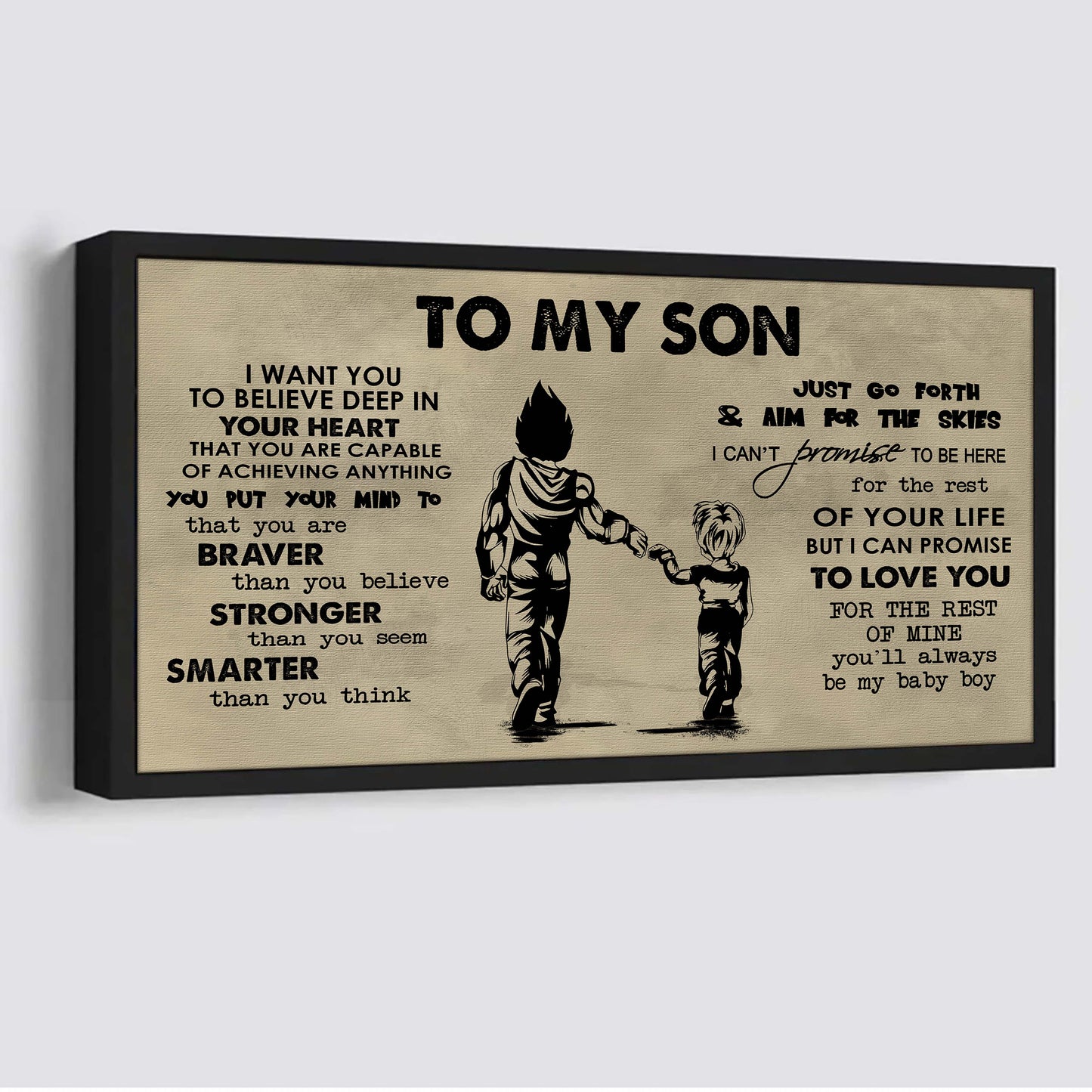 vgt to my son- i want you to believe- canvas poster