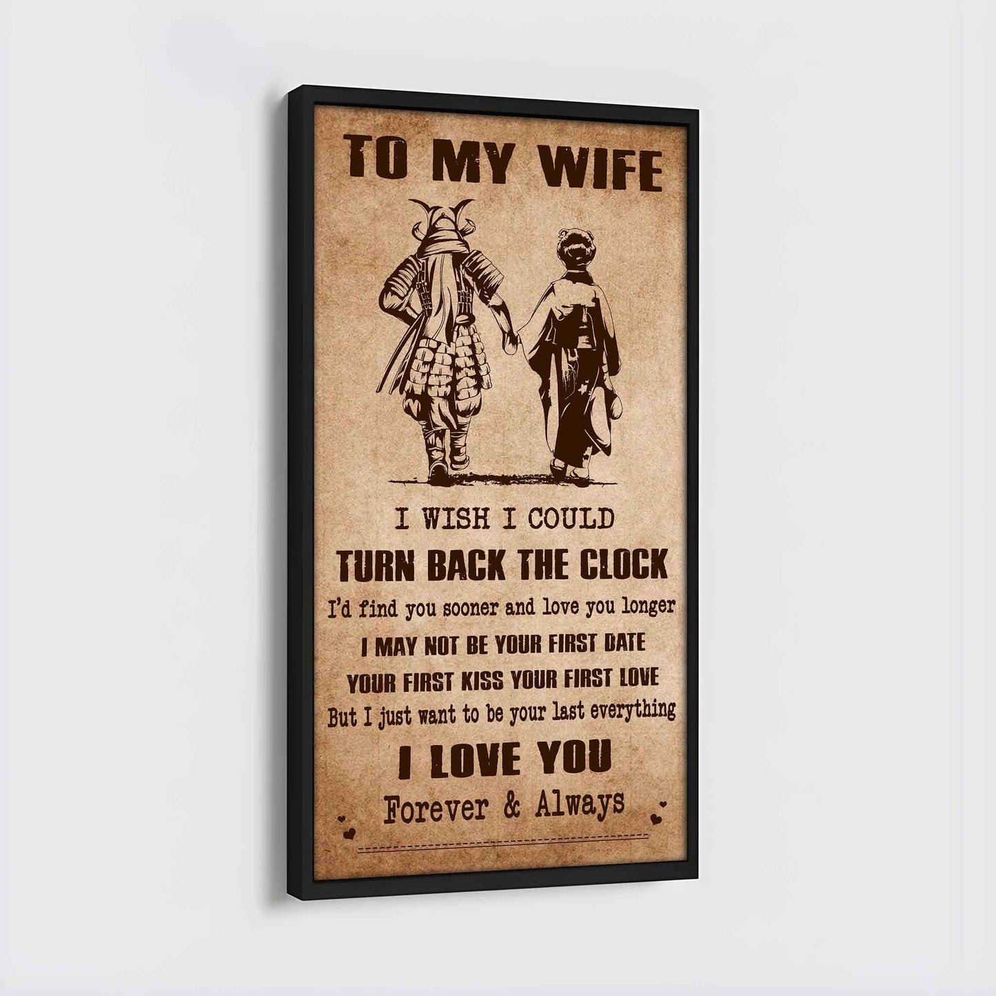 drb vgt- poster canvas to my wife i wish i could turn back the clock - i love you forever and always gift for your wife