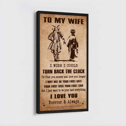 DRB VGT- Poster Canvas To My Wife I Wish I Could Turn Back The Clock - I Love You Forever And Always Gift For Your Wife