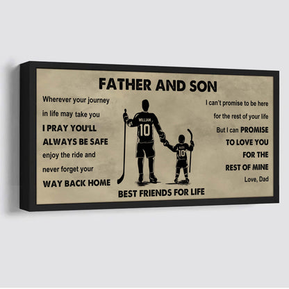 Sport-Family Father And Son Best Friends For Life - Ver 2 Never Forget Your Way Back Home Poster Canvas Gift For Son From Father