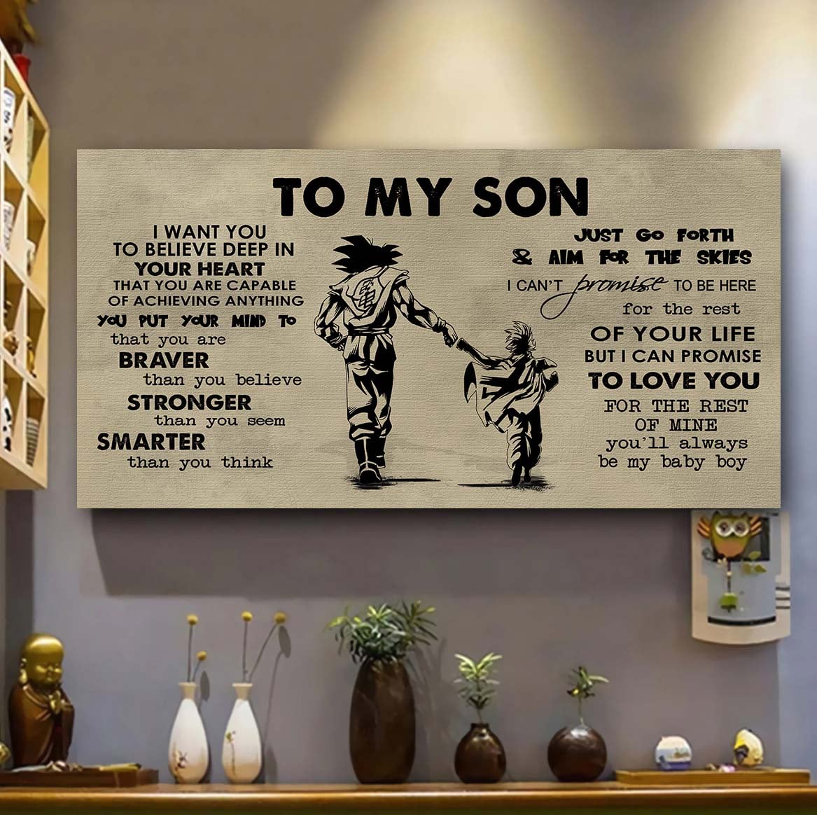 gk to my son- i want you to believe- canvas poster