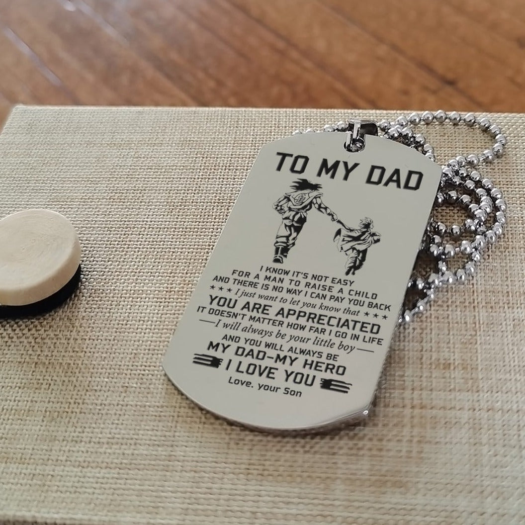 to my dad one side engrave dog tag gift for your dad your father