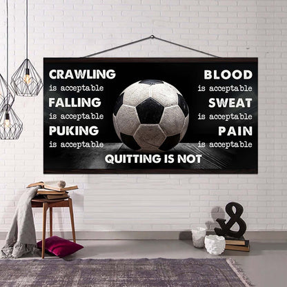 Baselball Poster Canvas Quiting Is Not