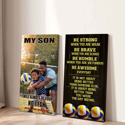 Baseball- My Son Be Strong When You Are Weak Be Awesome Everyday Set 2 Canvas Wall Art From Dad To Son