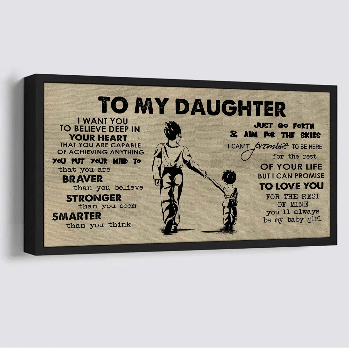 gh to my daughter- i want you to believe- canvas poster