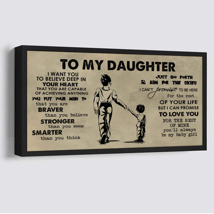 GH TO MY Daughter- I WANT YOU TO BELIEVE- CANVAS POSTER