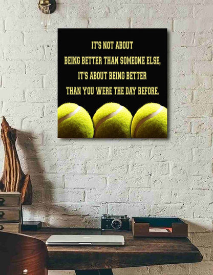 Basketball Square Poster Canvas It's Not About Being Better Than Someone Else It's About Being Better Than You Were The Day Before