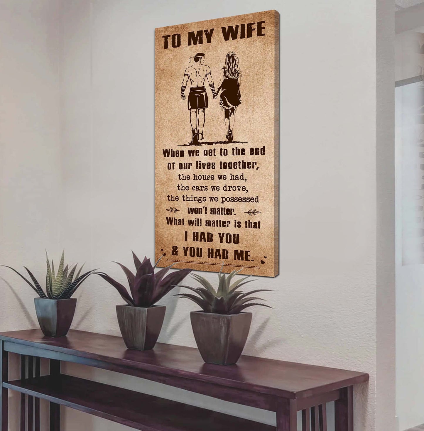 sport - i had you and you had me wife and husband - vertical poster canvas, gift for your darling