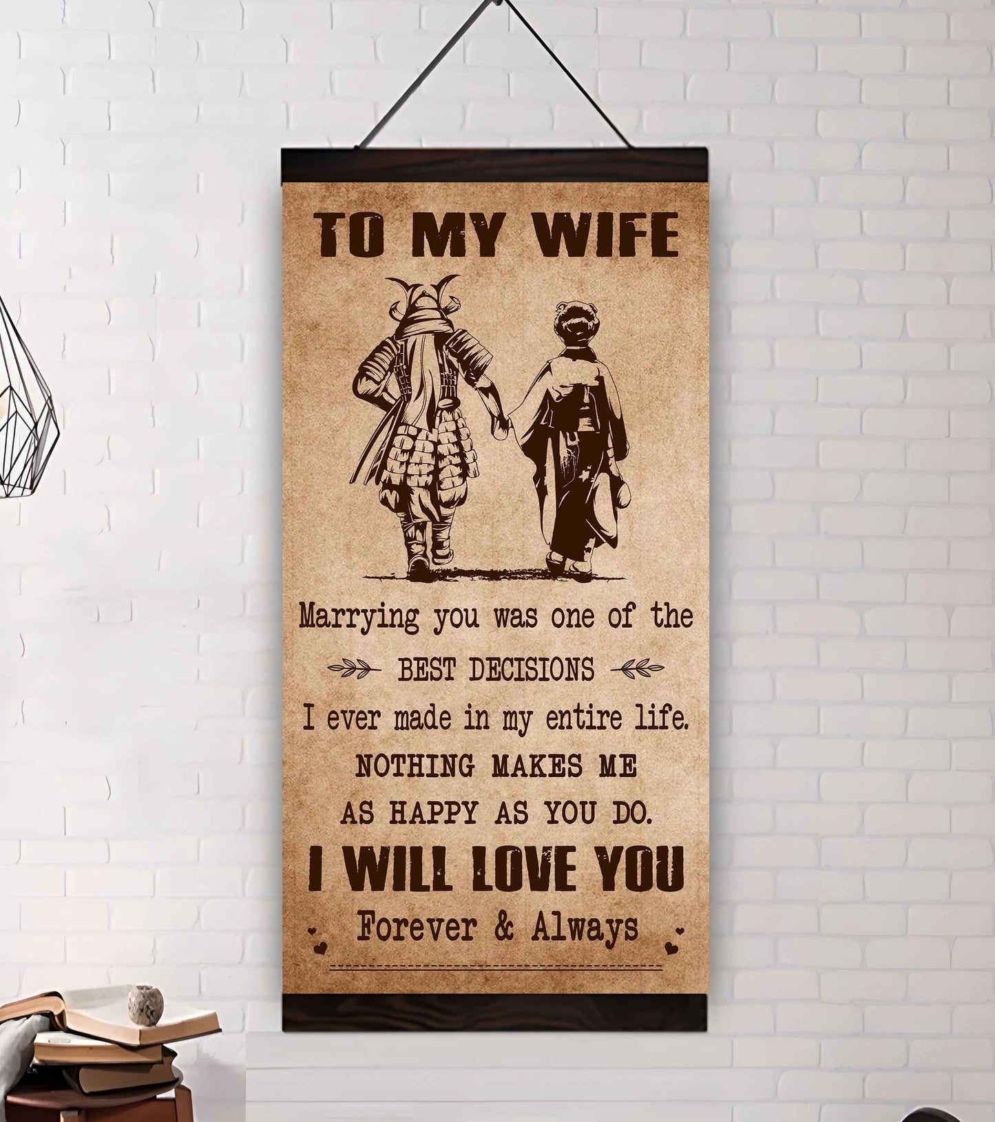 drb vgt- poster canvas to my wife marrying you was one of the best decisions - i will love you forever and always gift for your wife