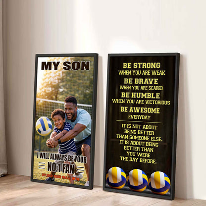 Baseball- My Son Be Strong When You Are Weak Be Awesome Everyday Set 2 Canvas Wall Art From Dad To Son