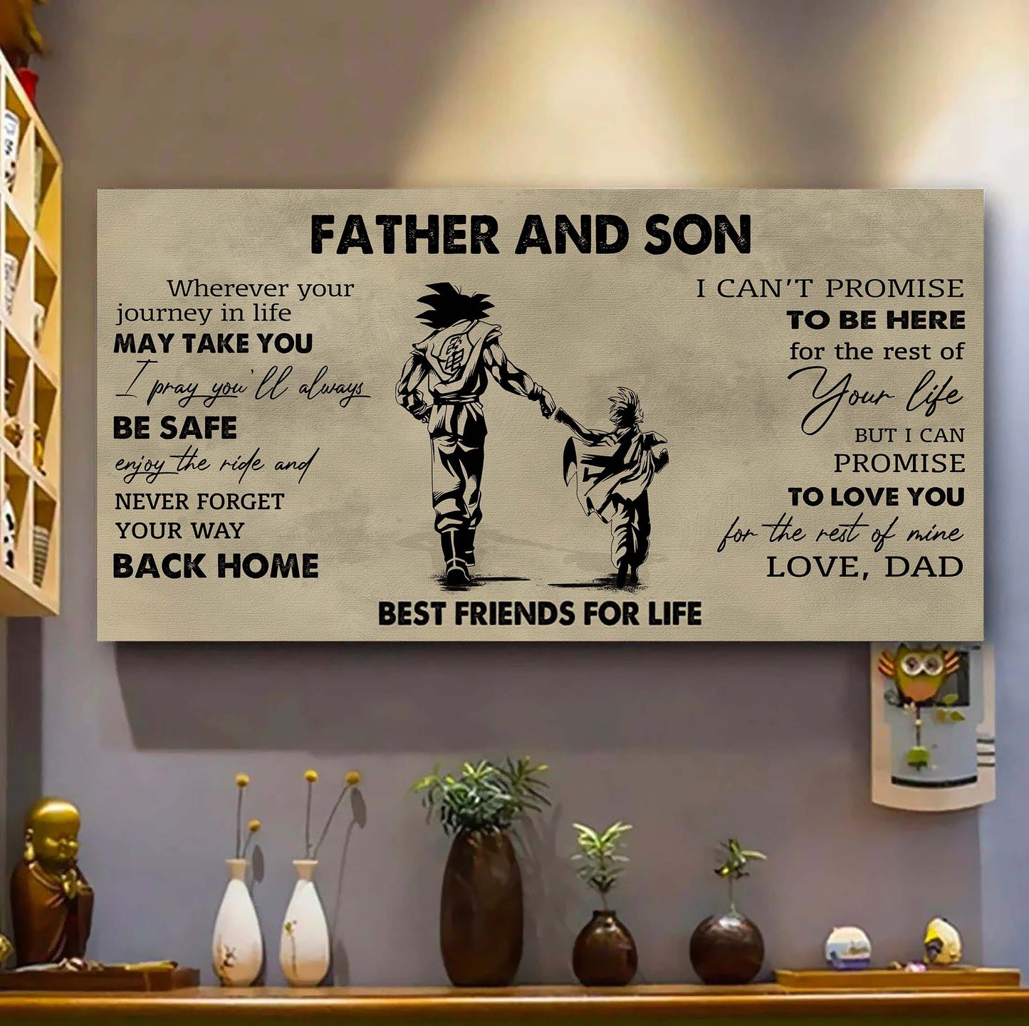 drb father and daughter best friends for life - never forget your way back home poster canvas gift for daughter from father-photo upload