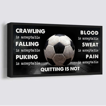 Baselball Poster Canvas Quiting Is Not