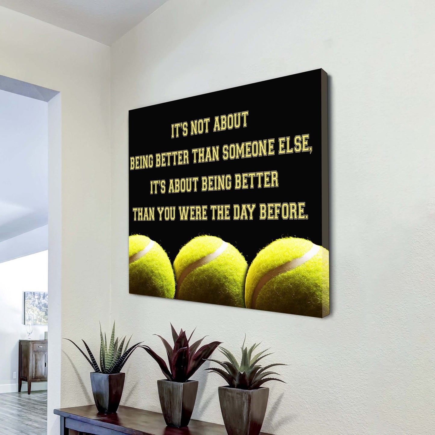 basketball square poster canvas it's not about being better than someone else it's about being better than you were the day before