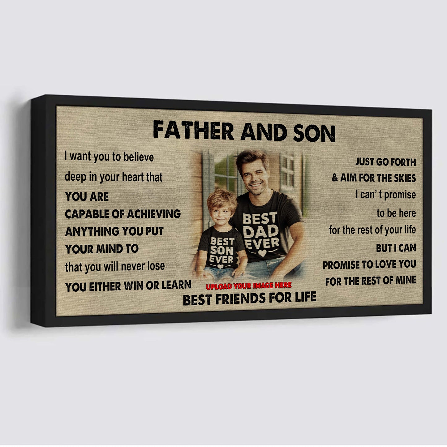 vikings father and daughter best friends for life - ver 2 you will never lose poster canvas gift for daughter from father