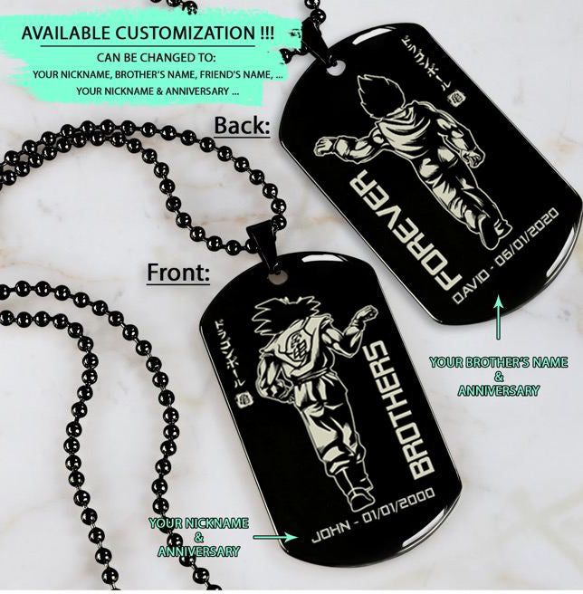 new brother double sided engraved dog tag brothers forever