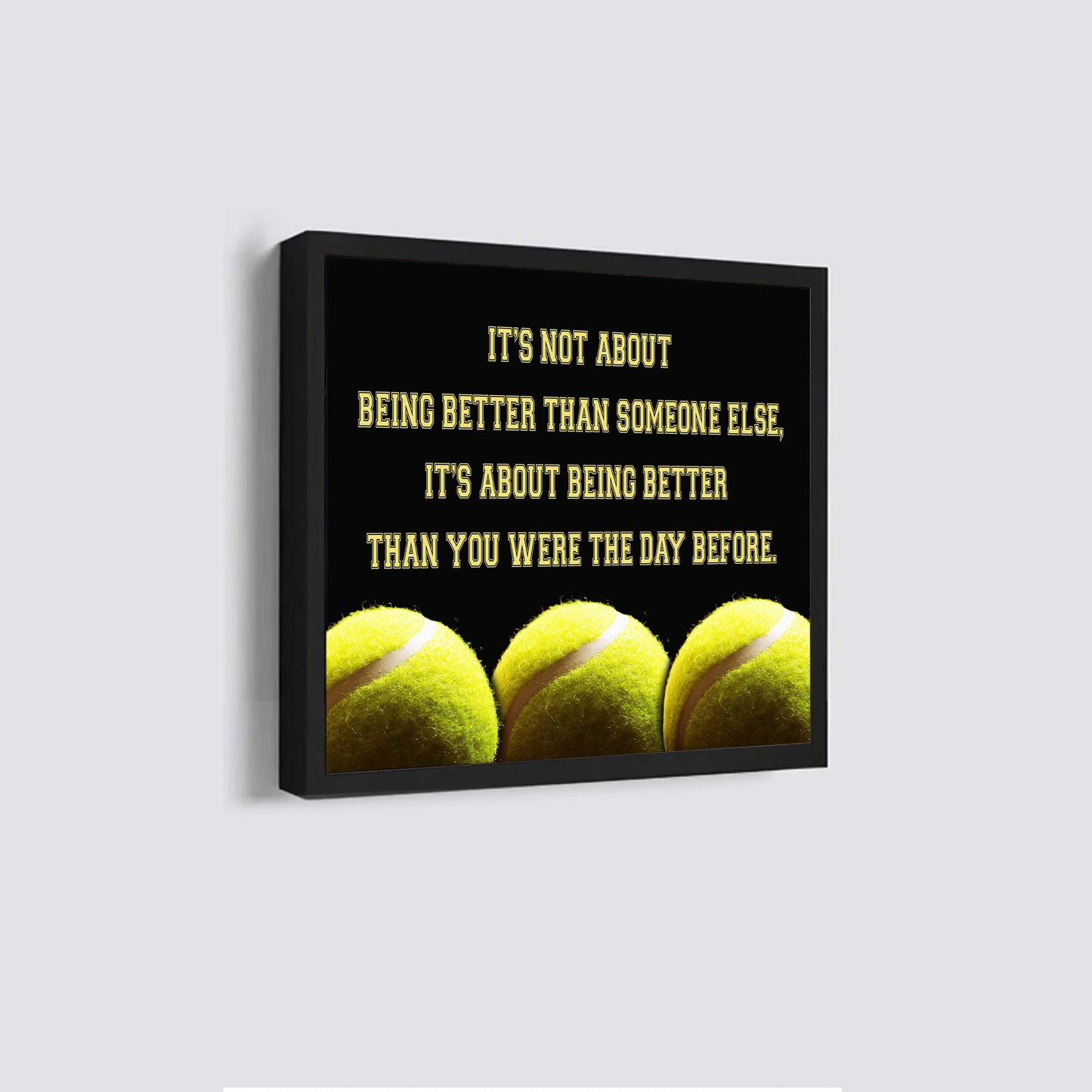 basketball square poster canvas it's not about being better than someone else it's about being better than you were the day before