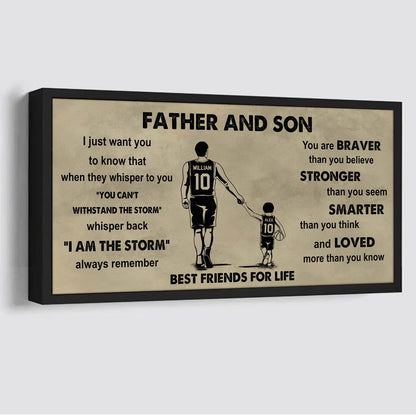 Ver 2 Family Father And Daughter Best Friends For Life - I Am The Storm Poster Canvas Gift For Daughter From Father