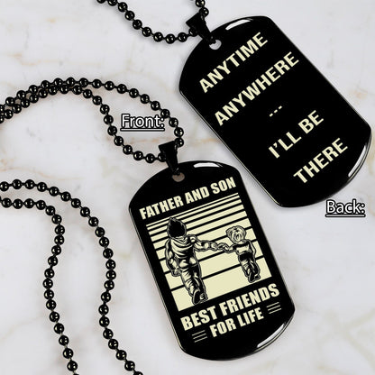 Father and Daughter NVL Personalized Double Sided Dog Tag Father And Daughter Best Friends For Life - Message on the back side