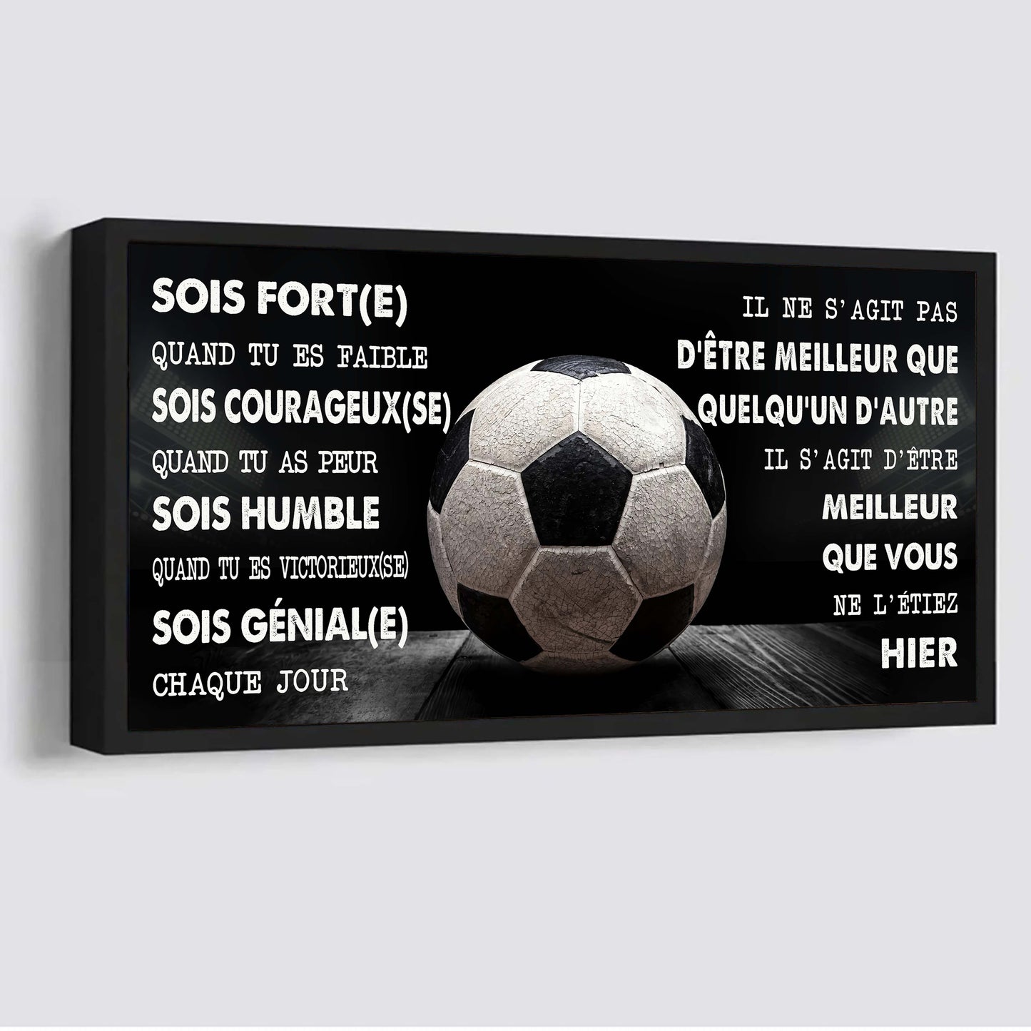 football il ne s'agit pas d'être meilleur que quelqu'un d'autre, il s'agit d'être meilleur que vous ne l'étiez hier.