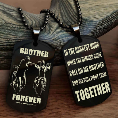 DRB Personalized Double Sided Dog Tag For My Brother - Call On Me Brother And We Will Fight Them Together Gift For Your Friend
