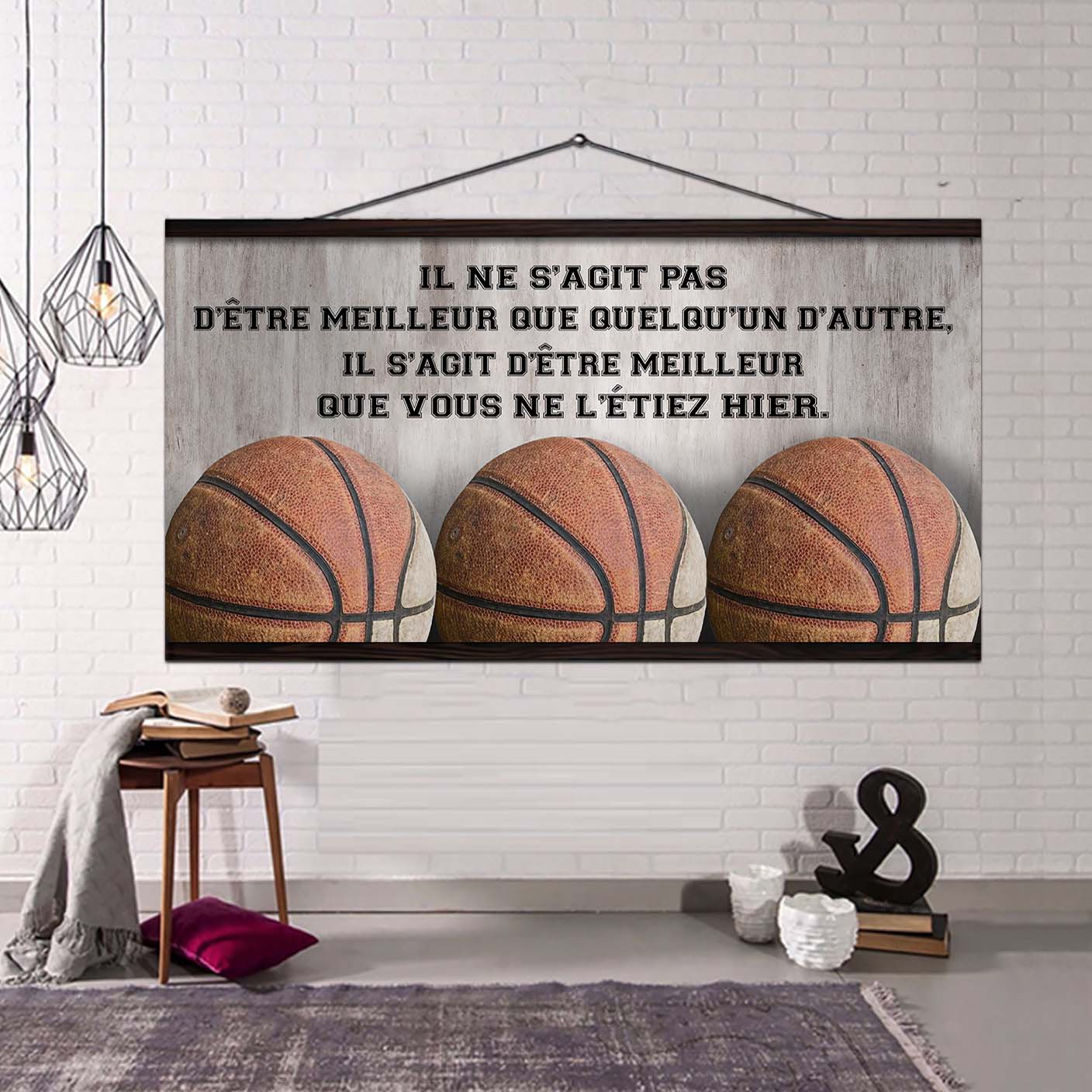 basket-ball il ne s'agit pas d'être meilleur que quelqu'un d'autre, il s'agit d'être meilleur que vous ne l'étiez hier