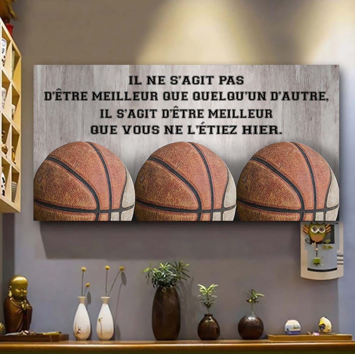 basket-ball il ne s'agit pas d'être meilleur que quelqu'un d'autre, il s'agit d'être meilleur que vous ne l'étiez hier