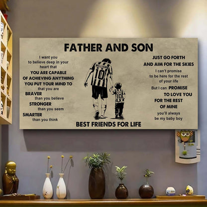 Sport - Family Father And Son Best Friends For Life - That You Are Braver Than You Believe Poster Canvas Gift For Son From Father