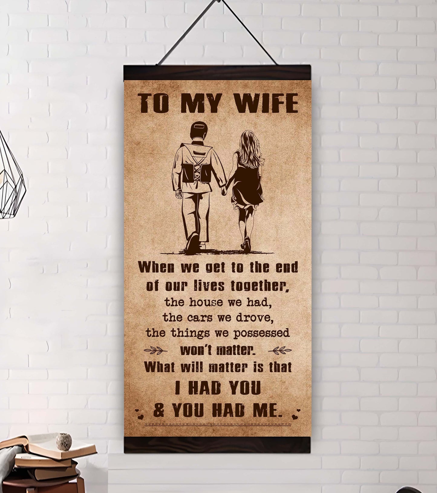 i had you and you had me wife and husband - vertical poster canvas, gift for your darling