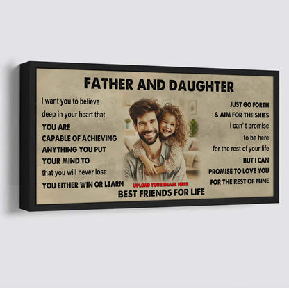 DRB Father And Daughter Best Friends For Life - Ver 2 You Will Never Lose Poster Canvas Gift For Daughter From Father