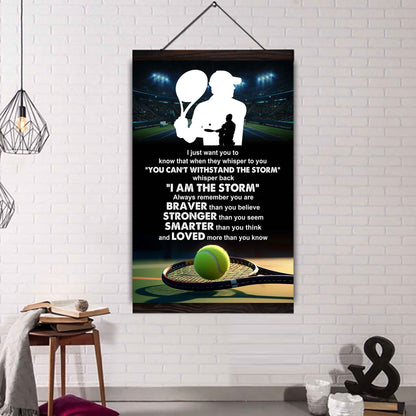 Poster Canvas To My Son Whisper Back I Am The Storm Loved More Than You Know Gift From Dad