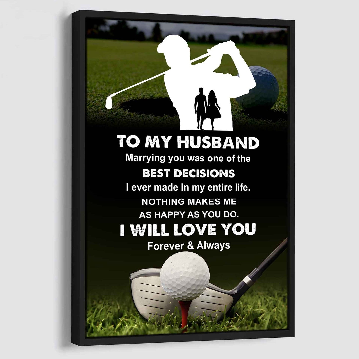 sport poster canvas to my husband marrying you was one of the best decision gift for your husband