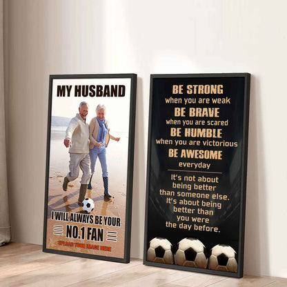Sport Couple To My Husband Be Strong When You Are Weak Be Awesome Everyday Set 2 Canvas Wall Art
