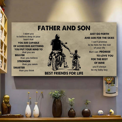 Vikings Father And Daughter Best Friends For Life  - That You Are Braver Than You Believe Poster Canvas Gift For Daughter From Father