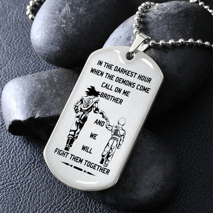 Viking-Military Chain Gifts From Brother In The Darkest hour, When the demons come call on me brother and we will fight them together-Photo upload