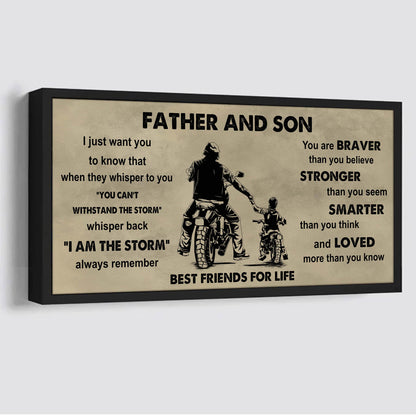 Ver 2 Family Father And Son Best Friends For Life - I Am The Storm Poster Canvas Gift For Son From Father