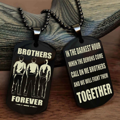 DRB Personalized Double Sided Dog Tag For My Brother - Call On Me Brother And We Will Fight Them Together Gift For Your Friend