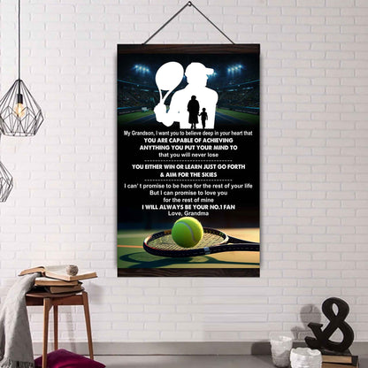 Sport Poster Canvas Grandma To Grandson - That You Will Never Lose You Either Win Or Learn I Will Always Your No 1 Fan