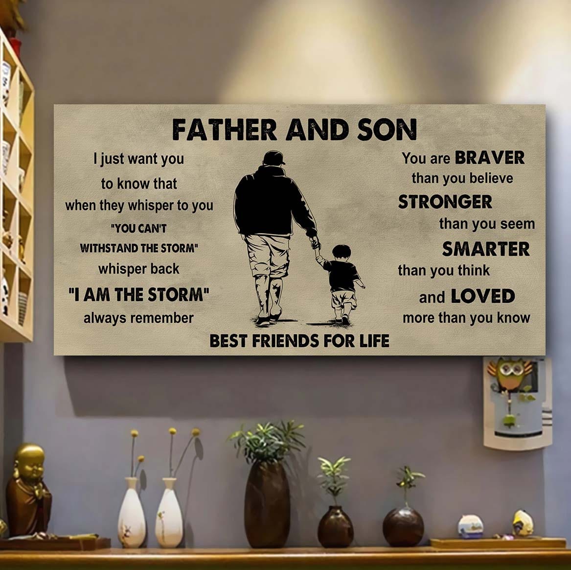 vikings father and daughter best friends for life - i am the storm poster canvas gift for daughter from father