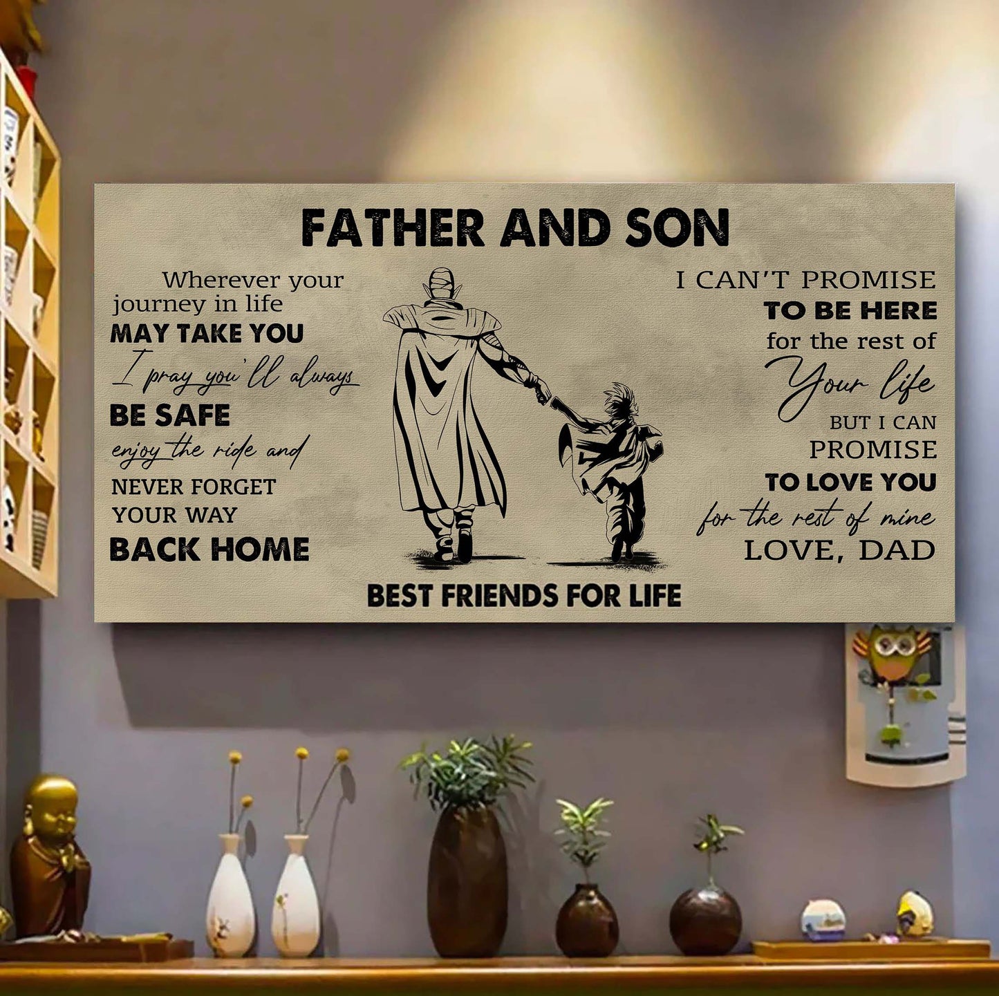 drb father and daughter best friends for life - never forget your way back home poster canvas gift for daughter from father