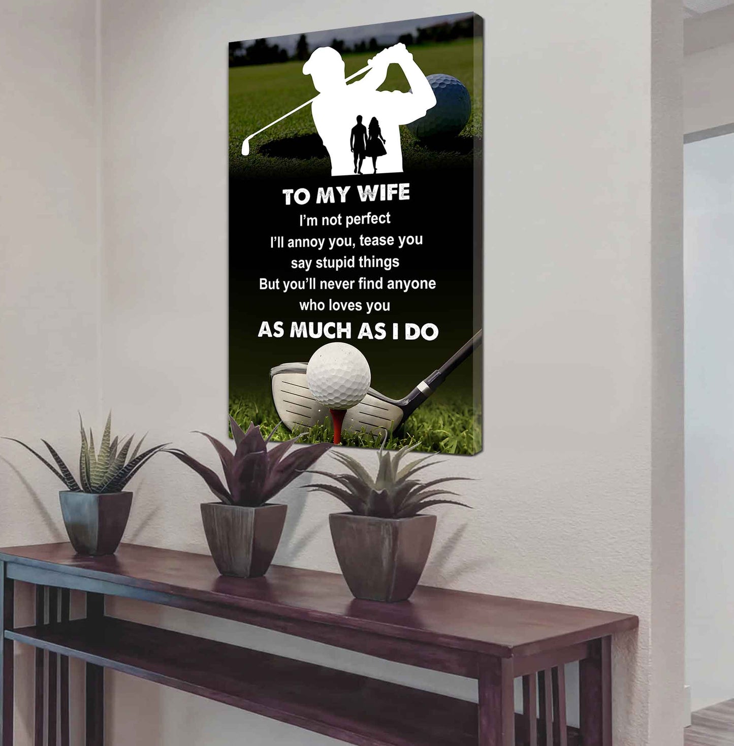 sport poster canvas to my wife i am not perfect gift for your wife